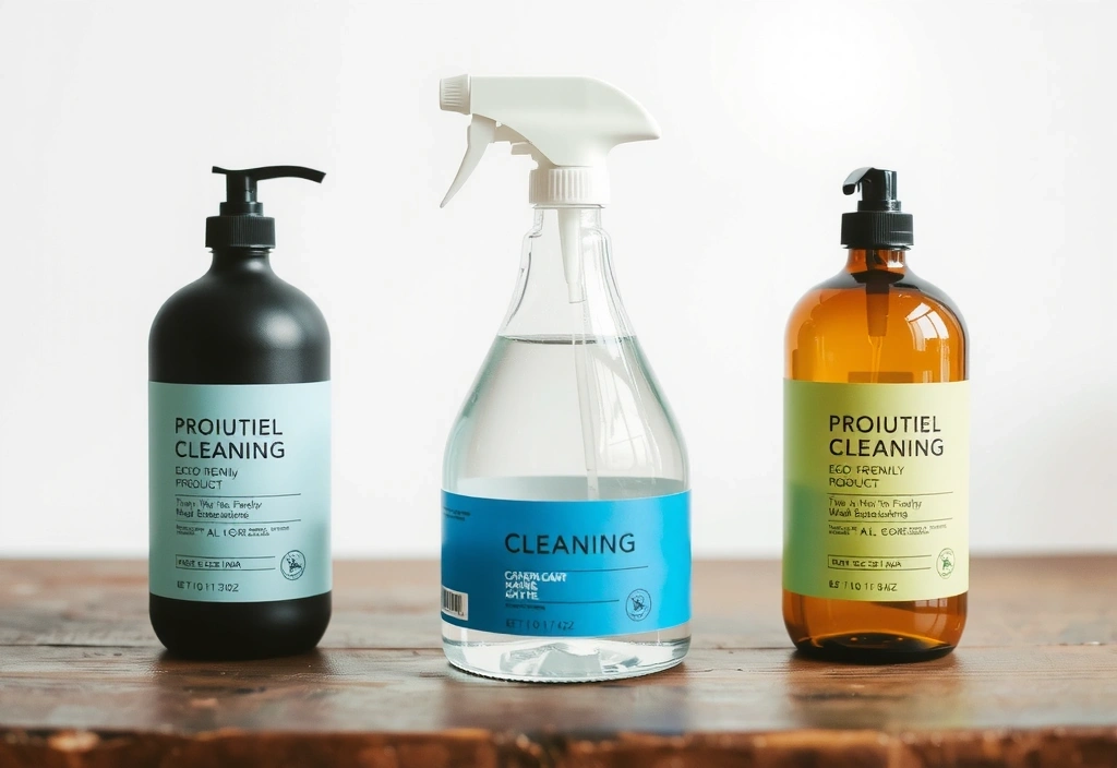 Imagine cu produse de curățenie ecologice