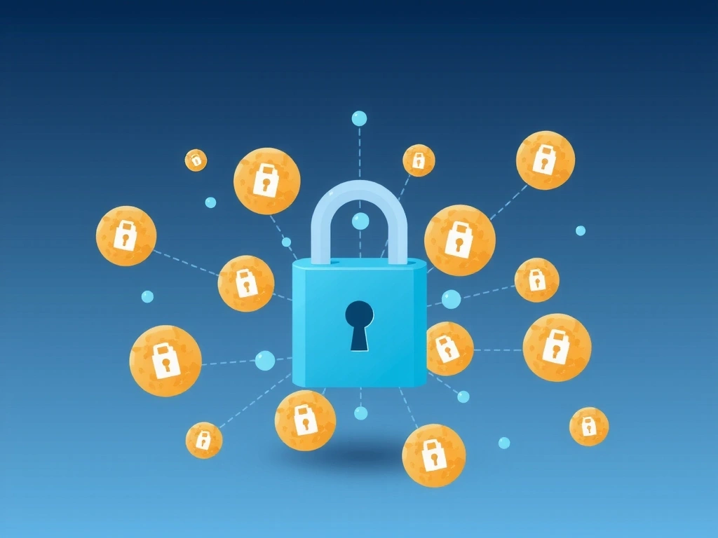 Ilustrație cu cookie-uri digitale și securitate cibernetică