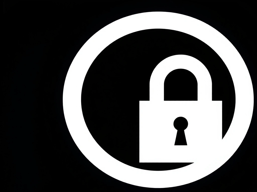 Simbol de drepturi de autor cu un lacăt, indicând protecția proprietății intelectuale